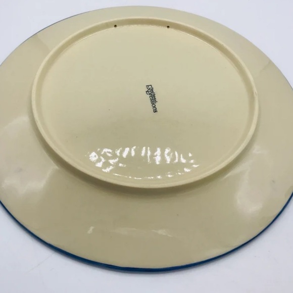 Vintage Large 12" Hand Painted Expressions Hanging Plate Mediterranean Style - Picture 4 of 5